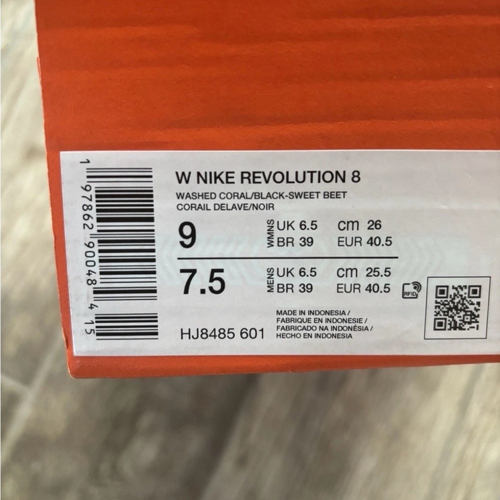 Nike Revolution 8 Washed Coral Sweet Beet Women Running Work Out - Picture 10 of 10